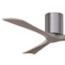 52" Irene-3H Brushed Pewter and Gray Ash Hugger Ceiling Fan