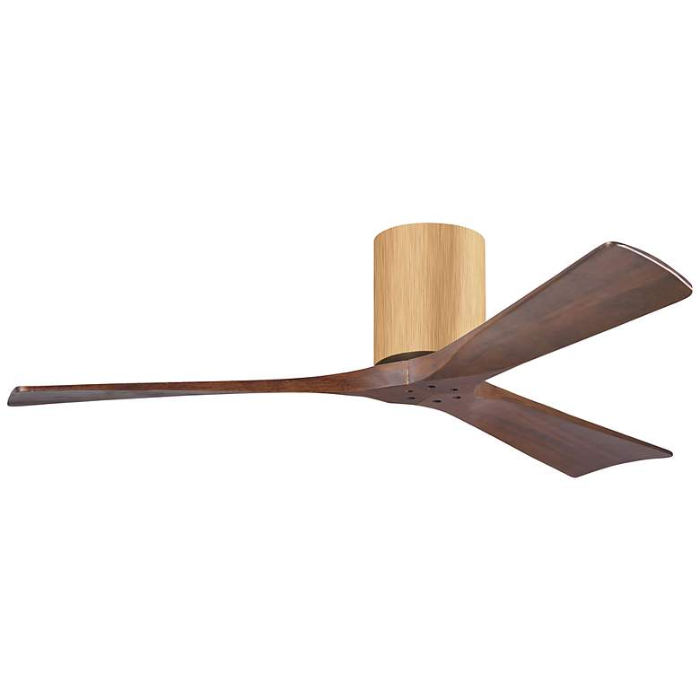 Image 1 52" Irene-3H Light Maple and Walnut Tone Ceiling Fan with Remote
