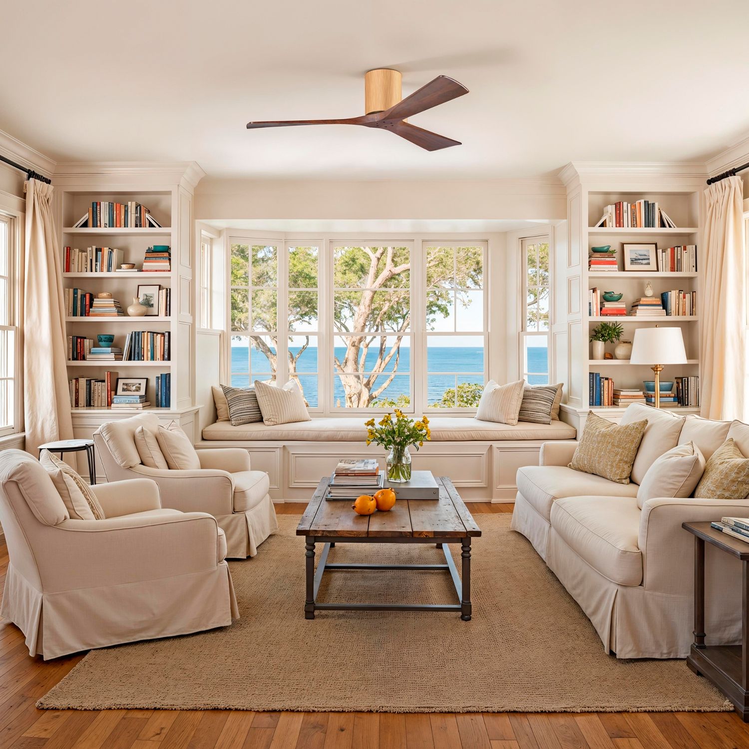 Image 7 52" Irene-3H Light Maple and Walnut Tone Ceiling Fan with Remote more views