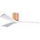 52" Irene-3H Light Matte White Ceiling Fan with Remote