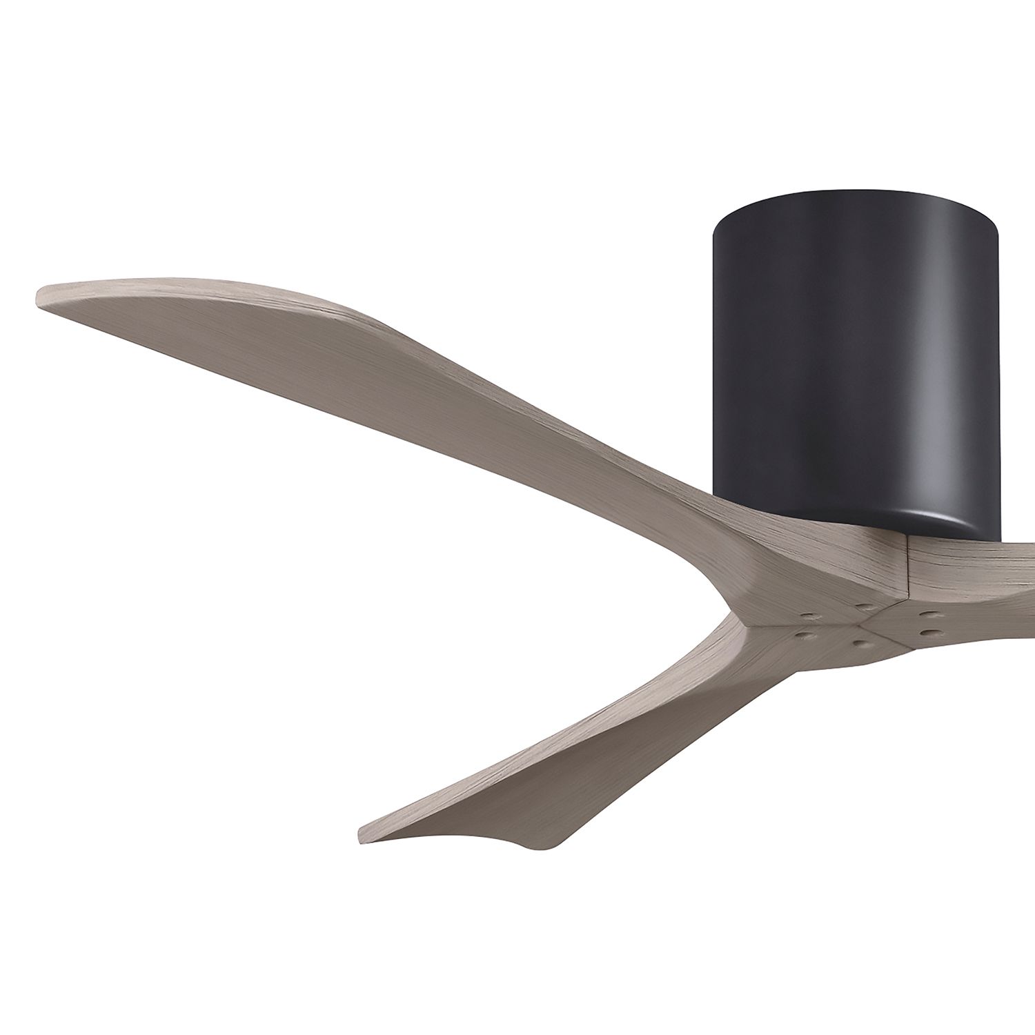 52" Irene-3H Matte Black and Gray Ash Ceiling Fan