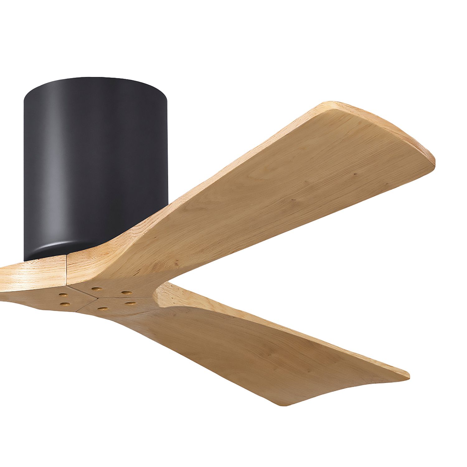 Image 6 52" Irene-3H Matte Black and Light Maple Hugger Ceiling Fan more views