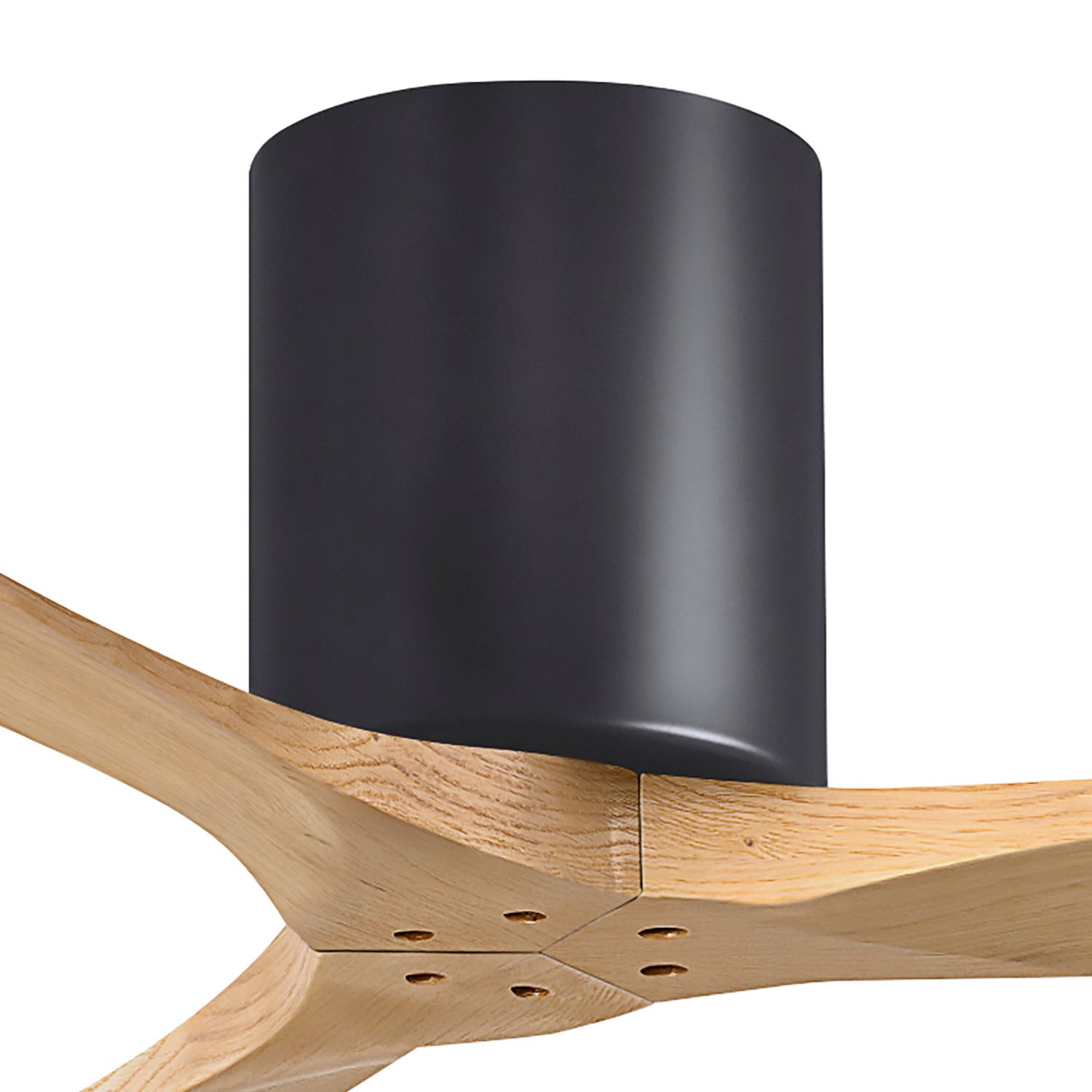 Image 7 52" Irene-3H Matte Black and Light Maple Hugger Ceiling Fan more views