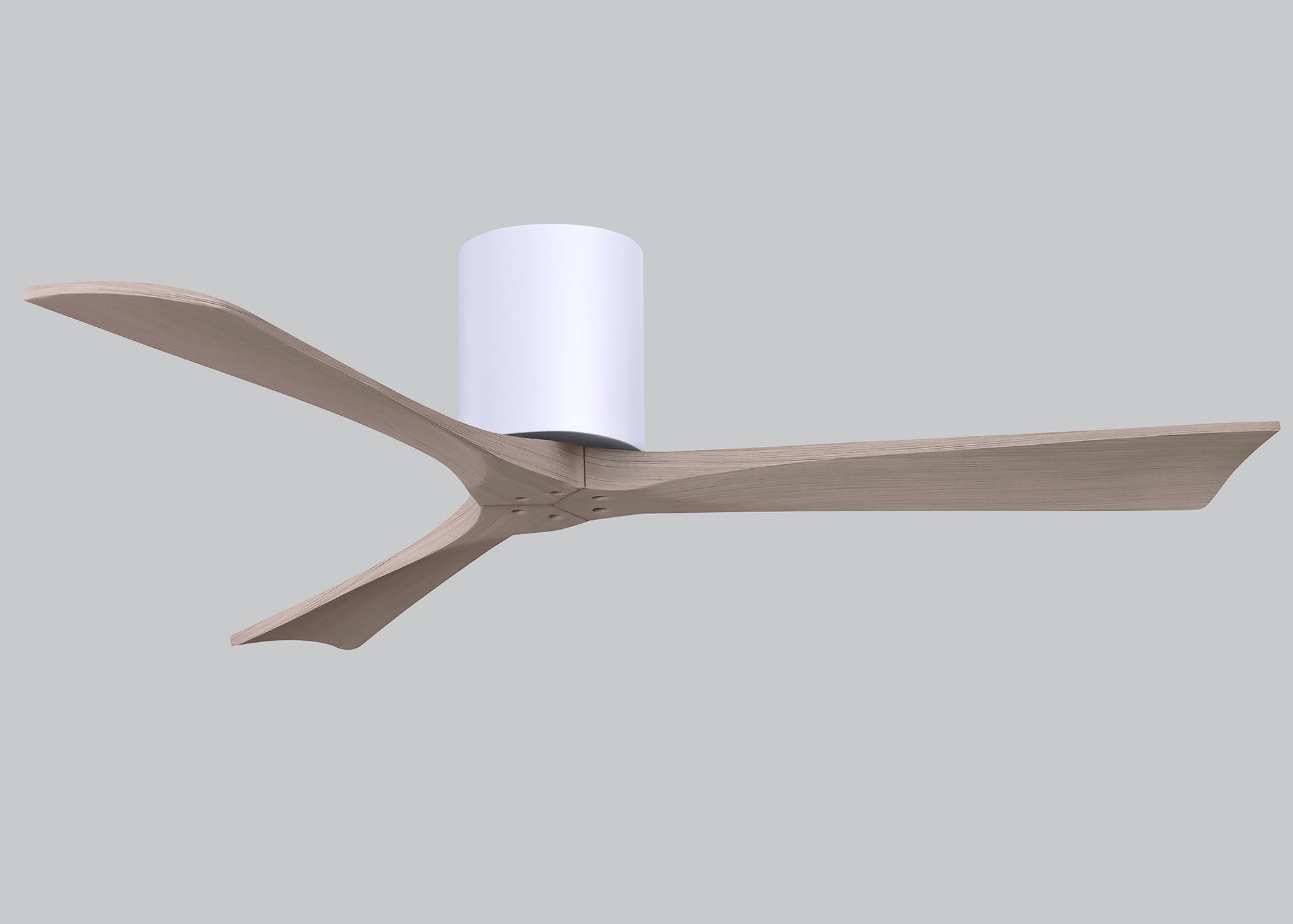 52" Irene-3H Matte White and Gray Ash Ceiling Fan