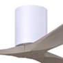 6_52" Irene-3H Matte White and Gray Ash Ceiling Fan more views