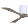 52" Irene-3H Matte White and Gray Ash Ceiling Fan