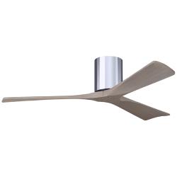 52&quot; Irene-3H Polished Chrome and Gray Ash Ceiling Fan
