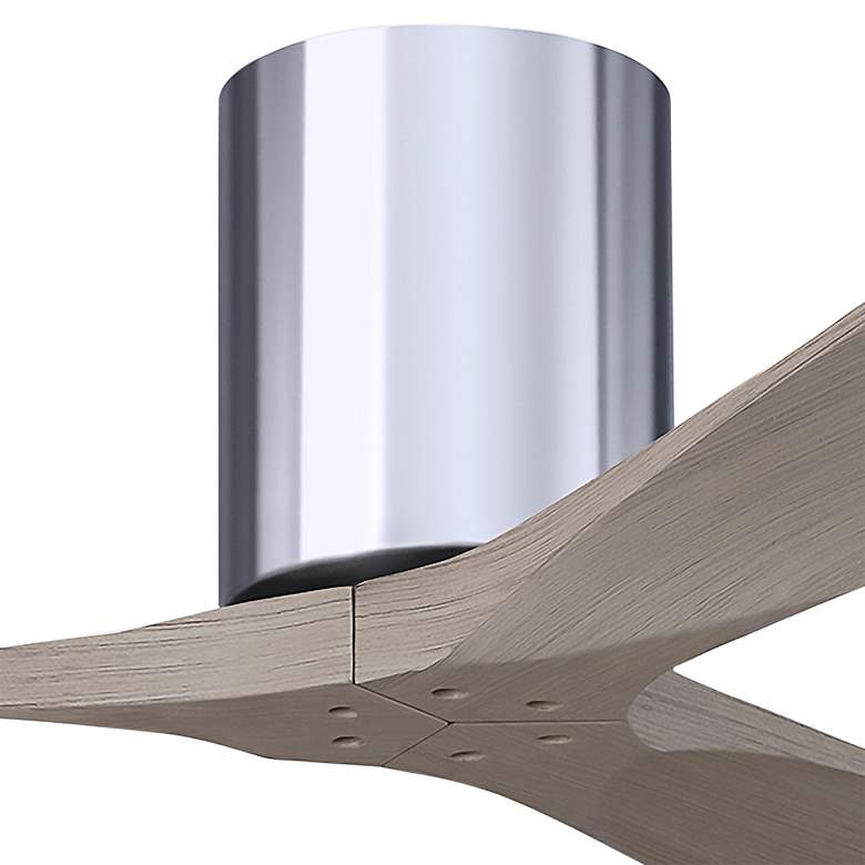 Image 3 52" Irene-3H Polished Chrome and Gray Ash Ceiling Fan more views