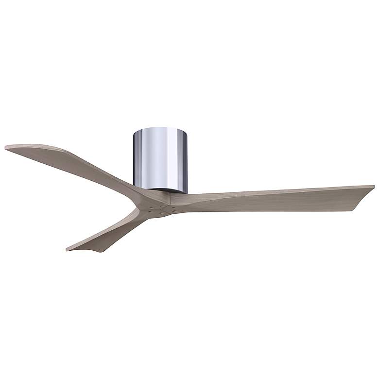 Image 4 52" Irene-3H Polished Chrome and Gray Ash Ceiling Fan more views