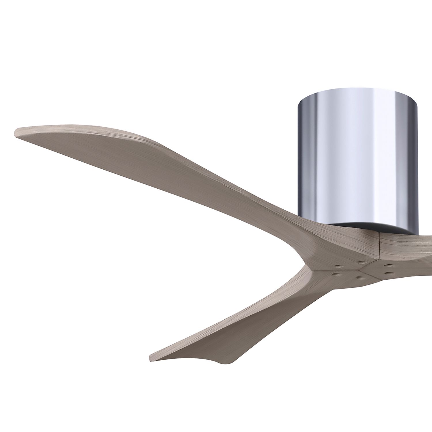 52" Irene-3H Polished Chrome and Gray Ash Ceiling Fan