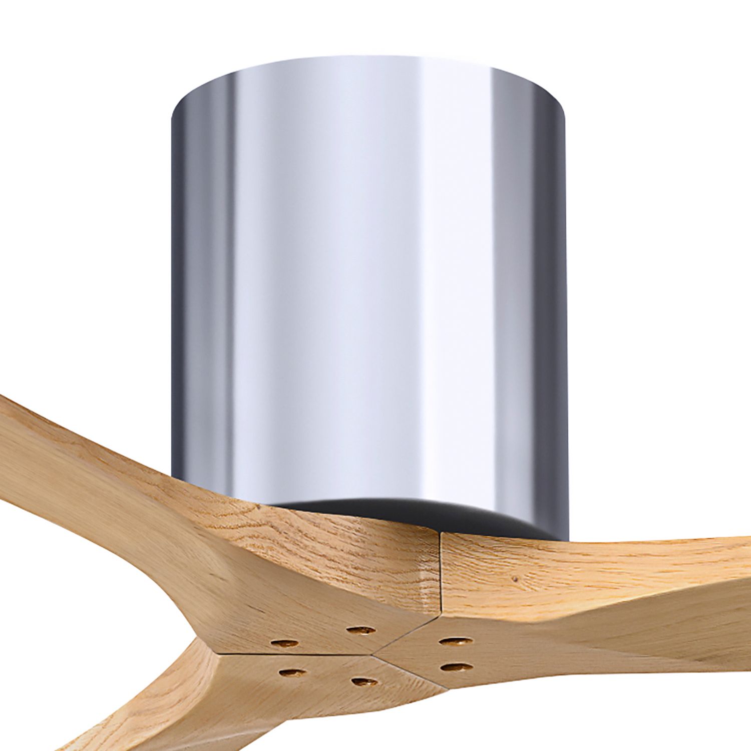 Image 7 52" Irene-3H Polished Chrome and Light Maple Ceiling Fan more views