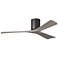 52" Irene-3H Textured Bronze and Gray Ash Ceiling Fan