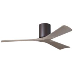 52&quot; Irene-3H Textured Bronze and Gray Ash Ceiling Fan