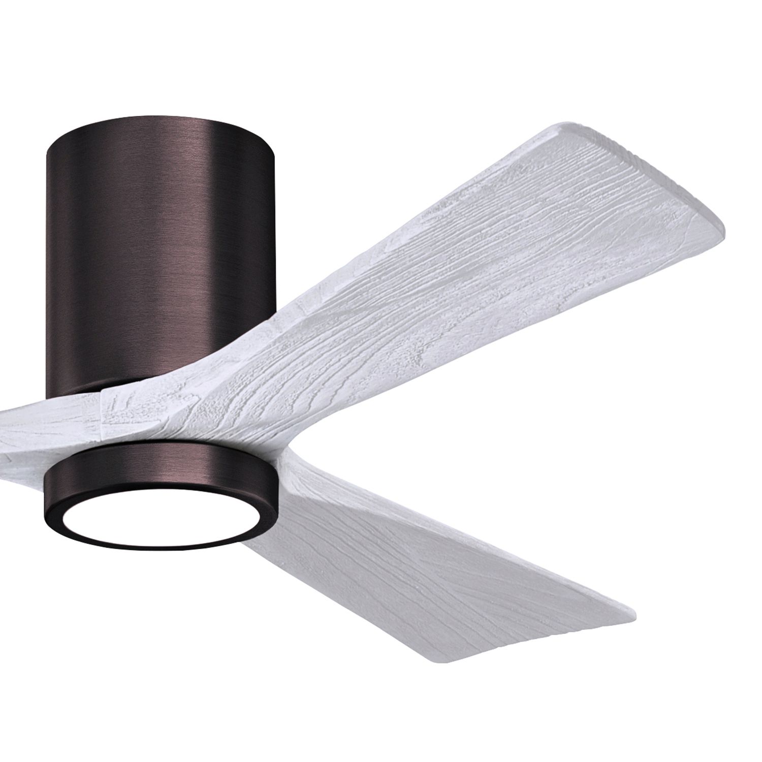 Image 2 52" Irene-3HLK Brushed Bronze and White LED Ceiling Fan with Remote more views