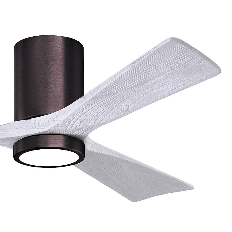 Image 2 52" Irene-3HLK Brushed Bronze and White LED Ceiling Fan with Remote more views