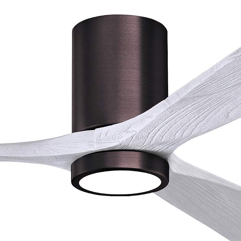 Image 5 52" Irene-3HLK Brushed Bronze and White LED Ceiling Fan with Remote more views