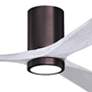 5_52" Irene-3HLK Brushed Bronze and White LED Ceiling Fan with Remote more views