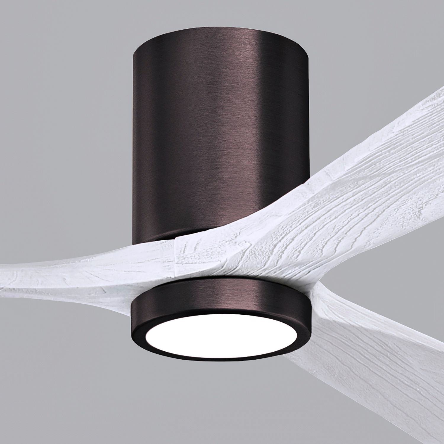Image 7 52" Irene-3HLK Brushed Bronze and White LED Ceiling Fan with Remote more views
