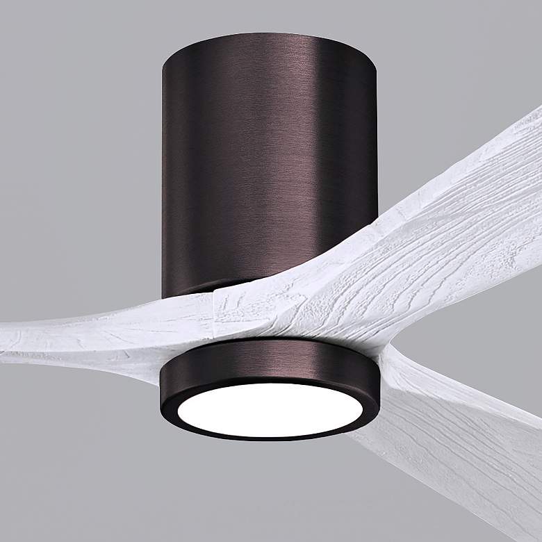 Image 7 52" Irene-3HLK Brushed Bronze and White LED Ceiling Fan with Remote more views
