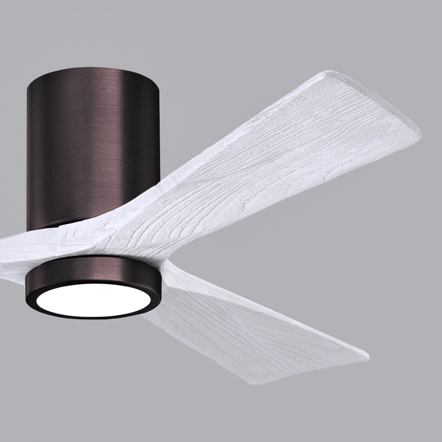 52" Irene-3HLK Brushed Bronze and White LED Ceiling Fan with Remote