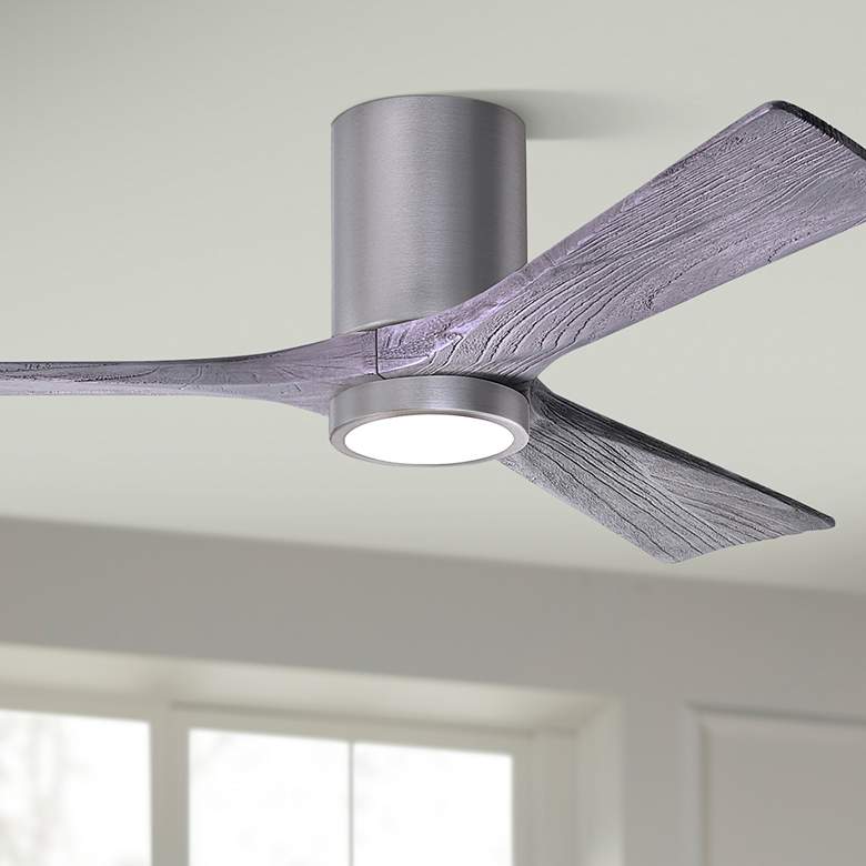 Image 1 52" Irene-3HLK Brushed Pewter and Barnwood Tone Ceiling Fan