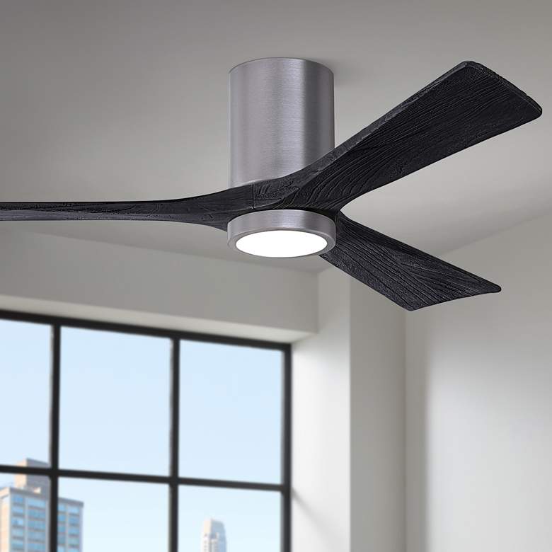 Image 1 52" Irene-3HLK Brushed Pewter and Matte Black Ceiling Fan