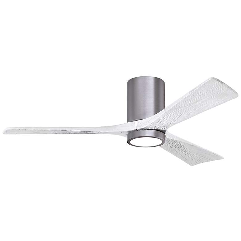 Image 1 52" Irene-3HLK Brushed Pewter and Matte White Ceiling Fan
