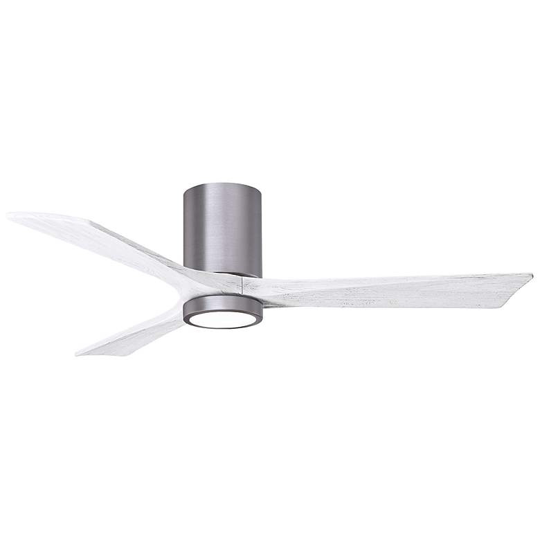 Image 2 52" Irene-3HLK Brushed Pewter and Matte White Ceiling Fan more views