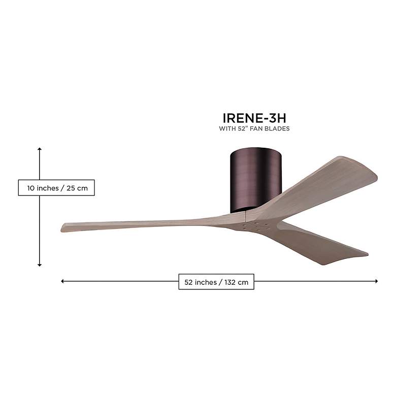 Image 5 52" Irene-3HLK Brushed Pewter and Matte White Ceiling Fan more views