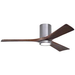 52&quot; Irene-3HLK Brushed Pewter and Walnut Tone Ceiling Fan