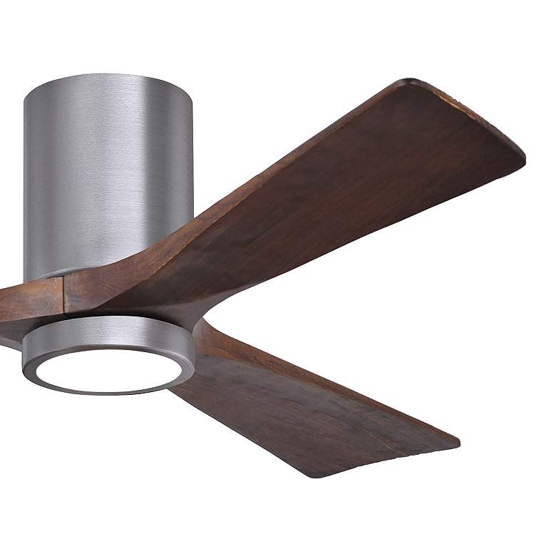 Image 7 52" Irene-3HLK Brushed Pewter and Walnut Tone Ceiling Fan more views