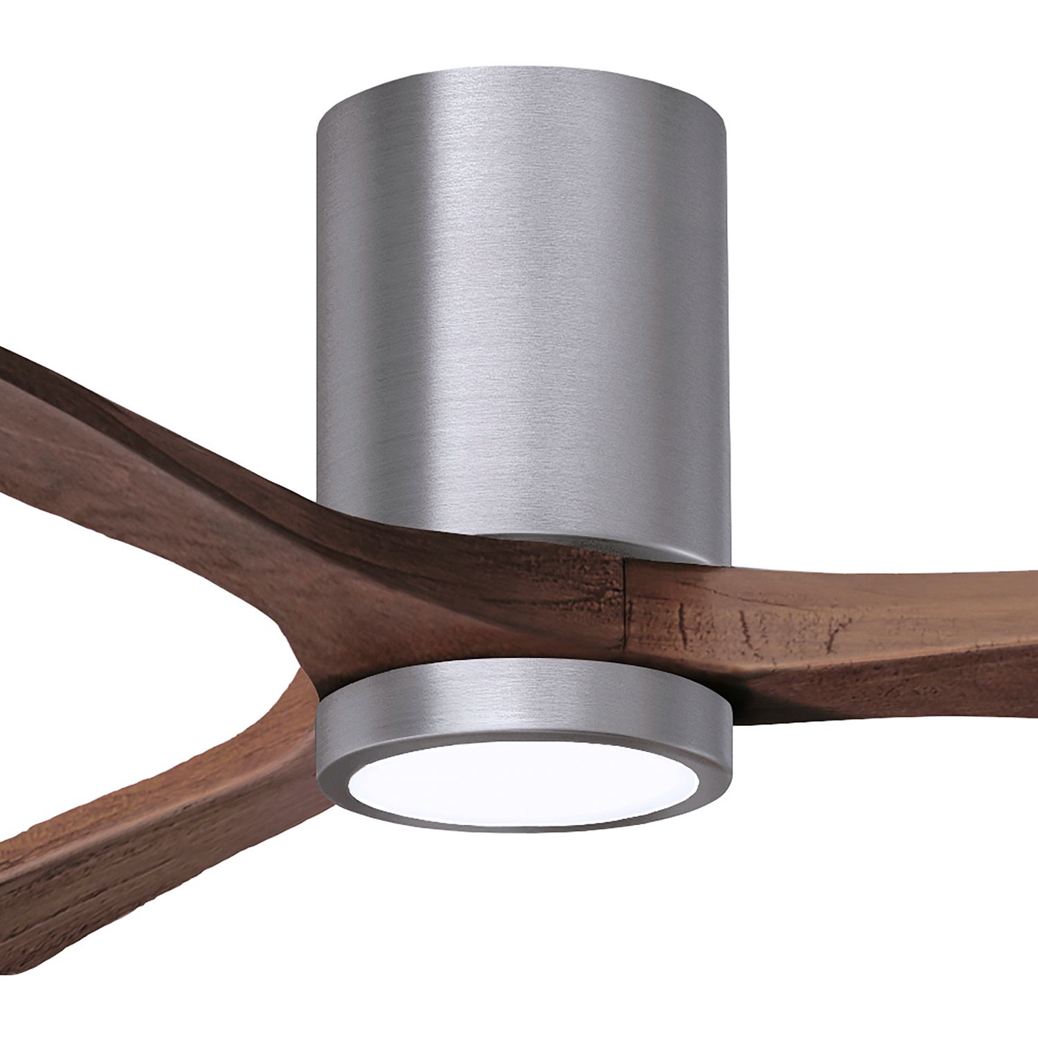 52" Irene-3HLK Brushed Pewter and Walnut Tone Ceiling Fan