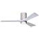 52" Irene-3HLK LED Damp Barnwood Matte White Ceiling Fan with Remote