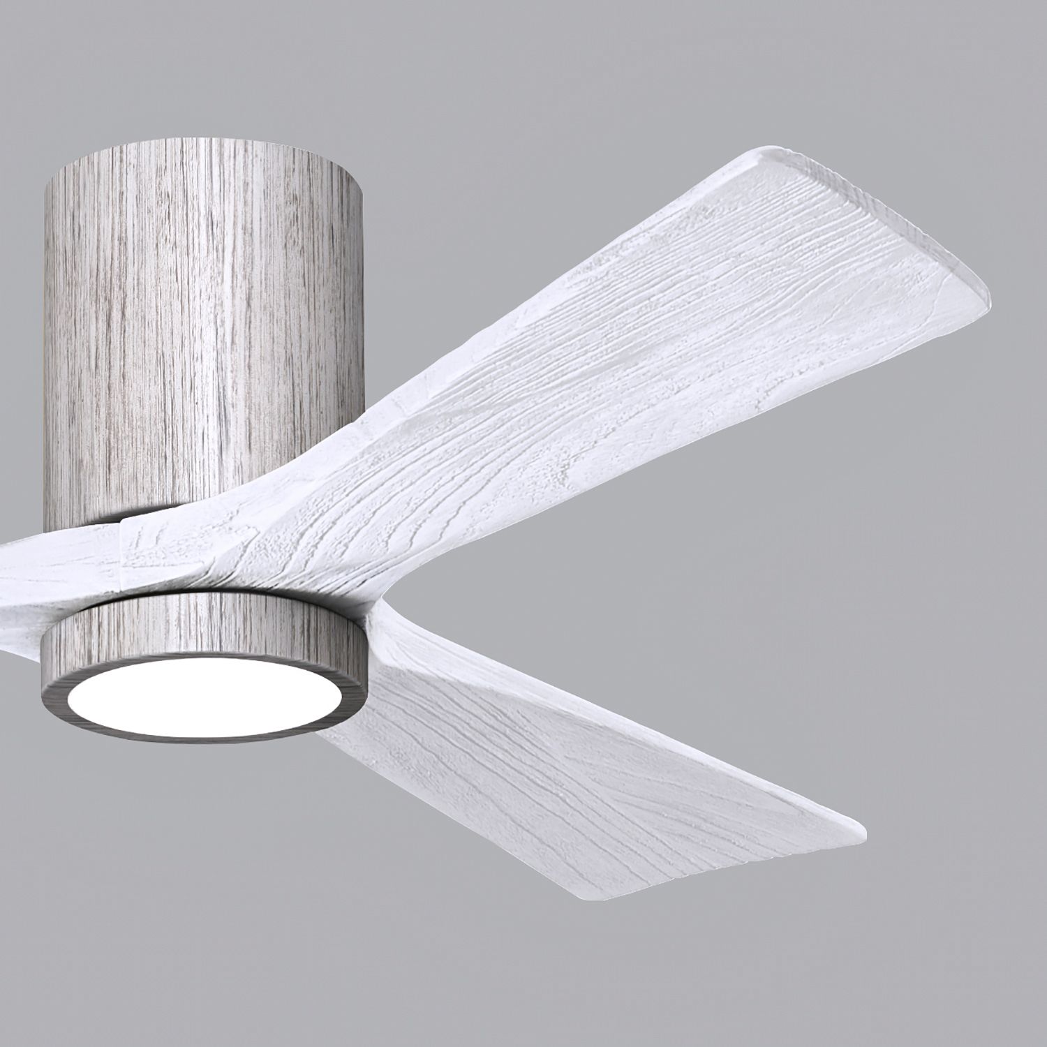 52" Irene-3HLK LED Damp Barnwood Matte White Ceiling Fan with Remote