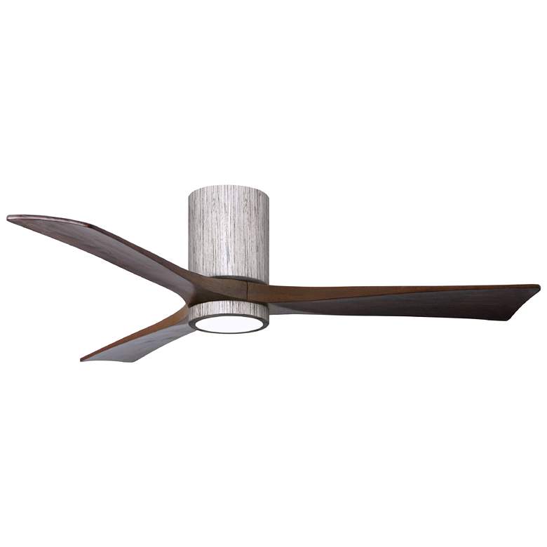 Image 1 52" Irene-3HLK LED Damp Barnwood Walnut Hugger Ceiling Fan with Remote