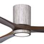 2_52" Irene-3HLK LED Damp Barnwood Walnut Hugger Ceiling Fan with Remote more views