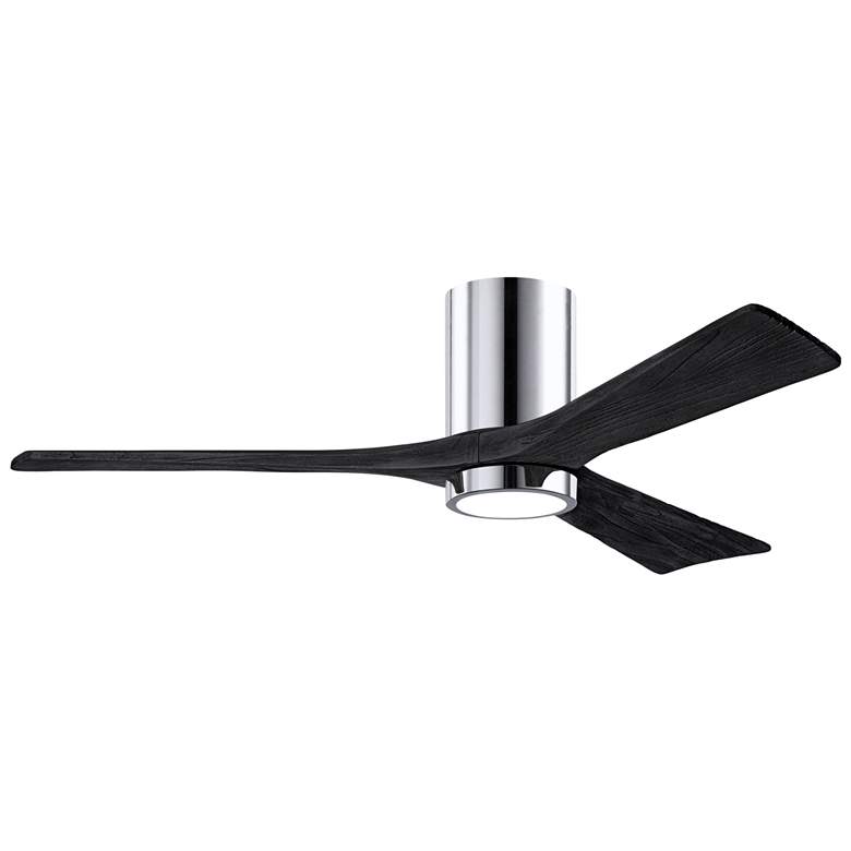 Image 1 52" Irene-3HLK LED Damp Black and Chrome Ceiling Fan with Remote