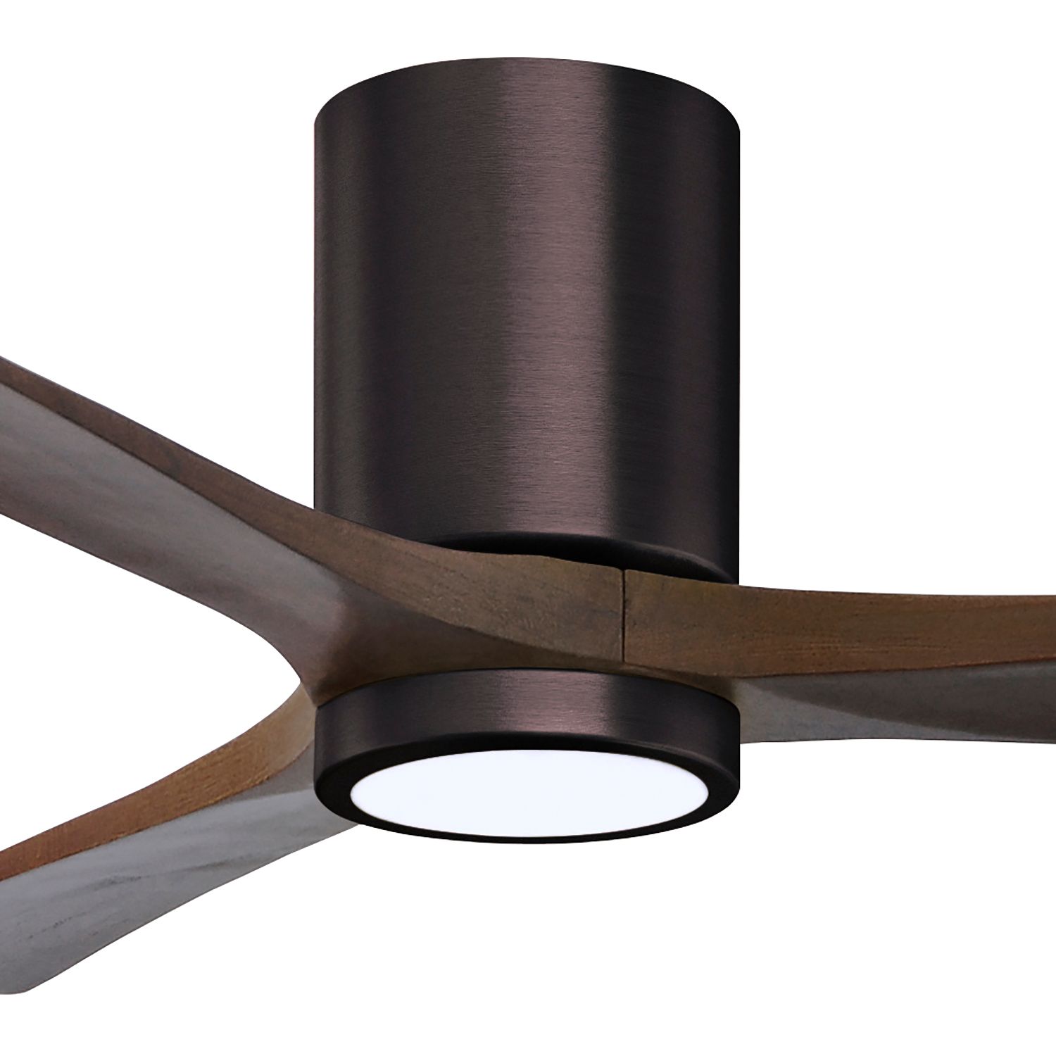 Image 2 52" Irene-3HLK LED Damp Brushed Bronze Walnut Ceiling Fan with Remote more views