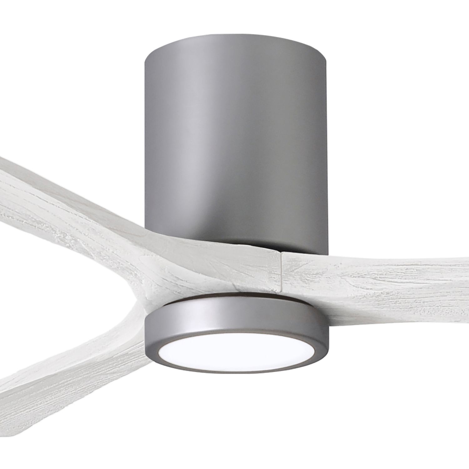 Image 2 52" Irene-3HLK LED Damp Brushed Nickel White Ceiling Fan with Remote more views
