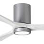 2_52" Irene-3HLK LED Damp Brushed Nickel White Ceiling Fan with Remote more views