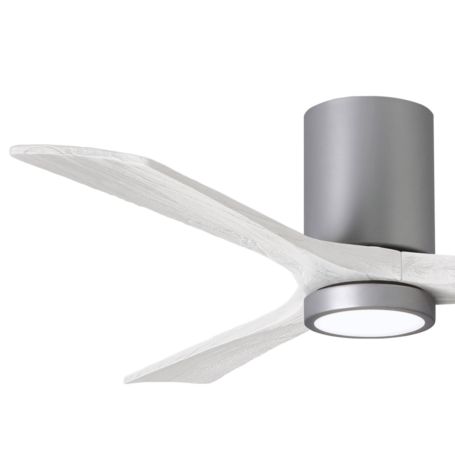Image 3 52" Irene-3HLK LED Damp Brushed Nickel White Ceiling Fan with Remote more views