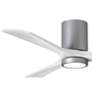 3_52" Irene-3HLK LED Damp Brushed Nickel White Ceiling Fan with Remote more views