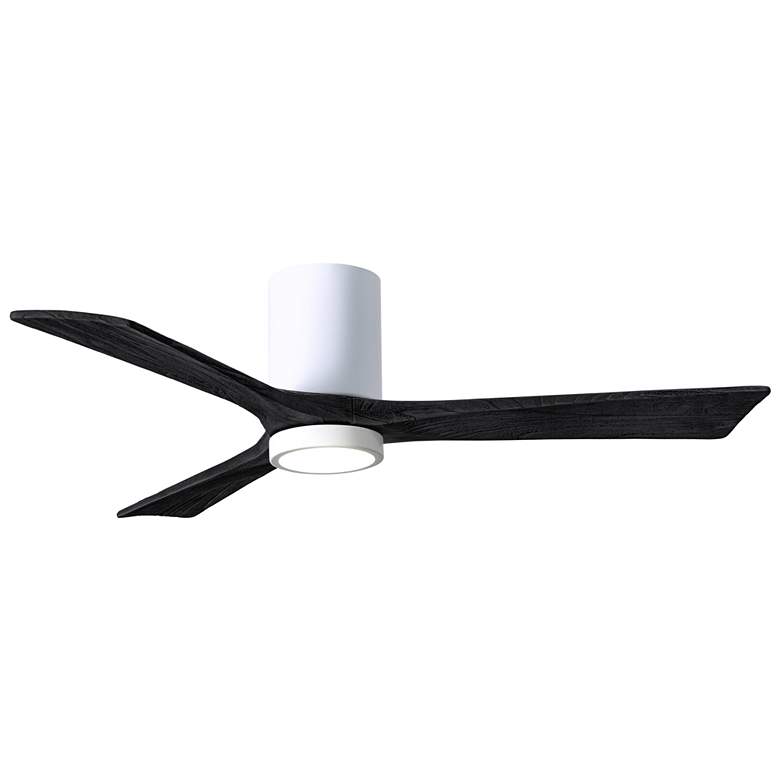 Image 1 52" Irene-3HLK LED Damp Gloss White and Black Ceiling Fan with Remote