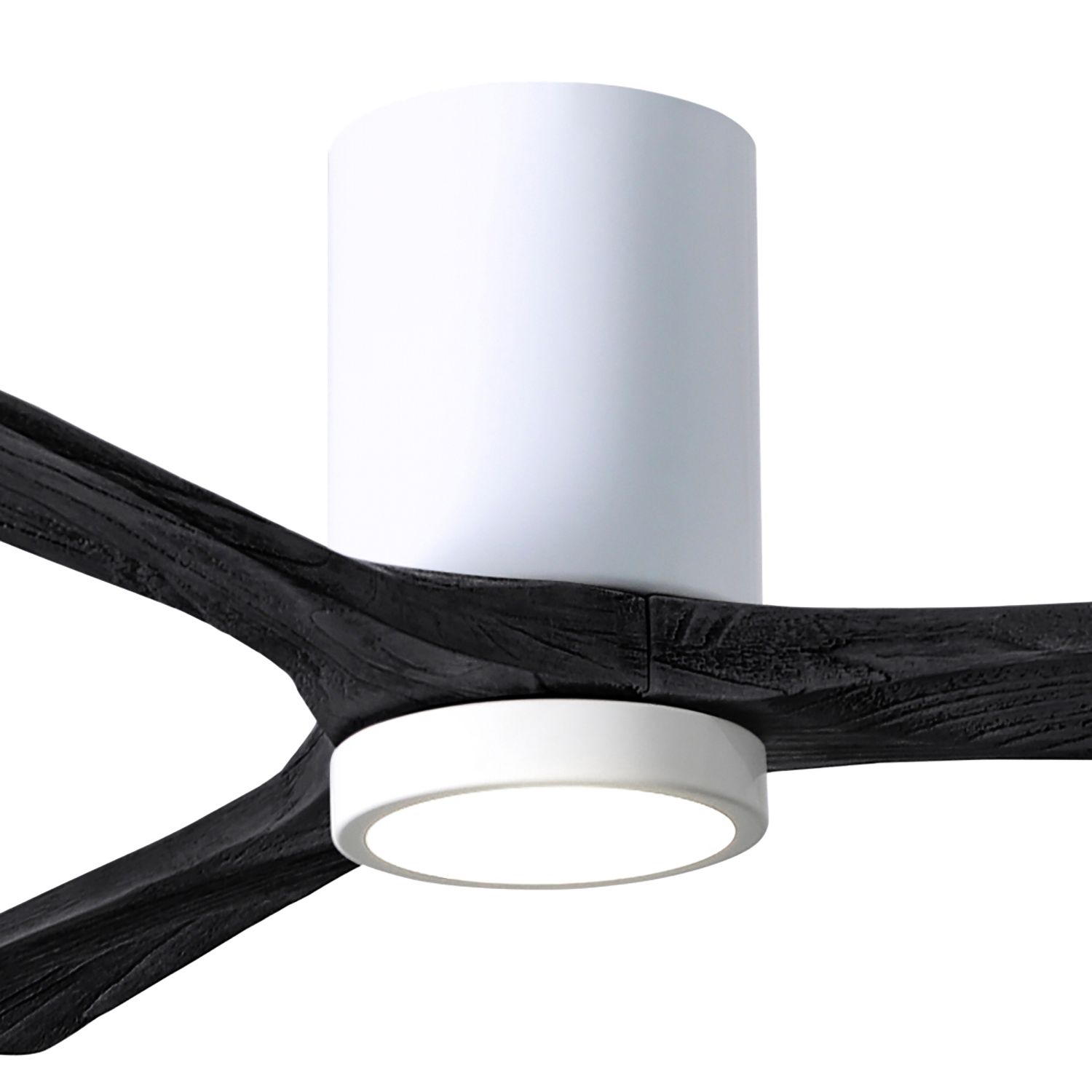 Image 2 52" Irene-3HLK LED Damp Gloss White and Black Ceiling Fan with Remote more views