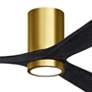 2_52" Irene-3HLK LED Damp Matte Black and Brass Ceiling Fan with Remote more views