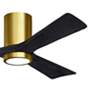3_52" Irene-3HLK LED Damp Matte Black and Brass Ceiling Fan with Remote more views