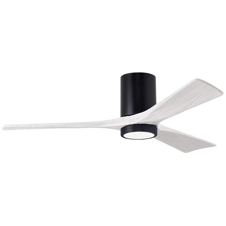 Image 1 52" Irene-3HLK LED Damp Matte Black and White Ceiling Fan with Remote