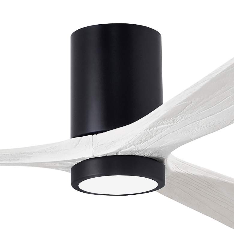 Image 2 52" Irene-3HLK LED Damp Matte Black and White Ceiling Fan with Remote more views