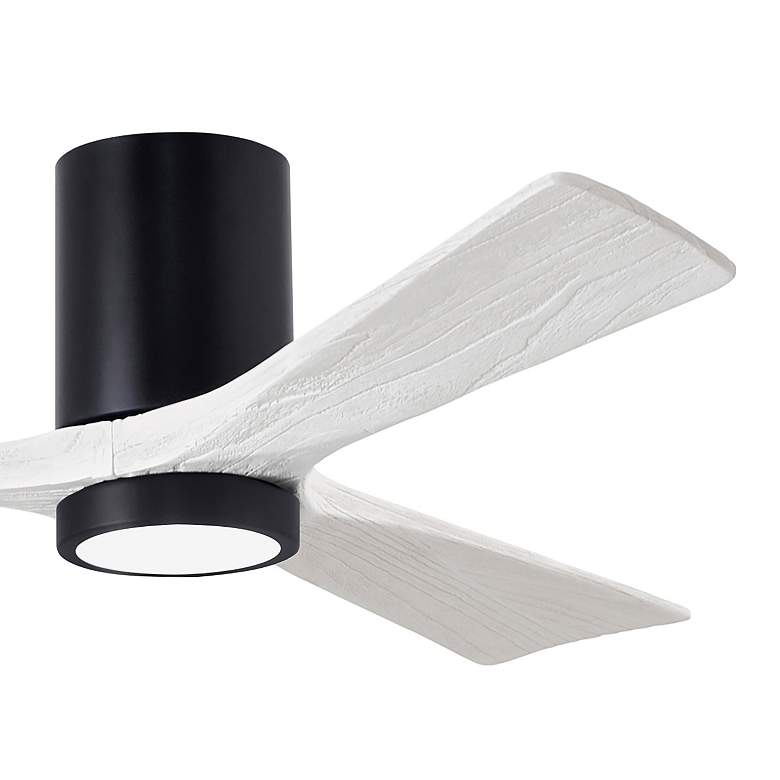 Image 3 52" Irene-3HLK LED Damp Matte Black and White Ceiling Fan with Remote more views