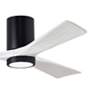 3_52" Irene-3HLK LED Damp Matte Black and White Ceiling Fan with Remote more views